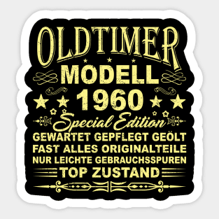 OLDTIMER MODELL BAUJAHR 1960 Sticker